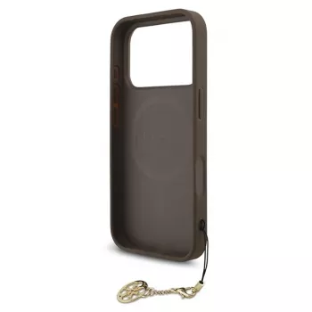 Guess 4G Charms Collection MagSafe -kotelo iPhone 17 Pro (ruskea)