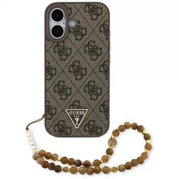 Guess 4G Strap Triangle Logo MagSafe -kotelo iPhone 17 ruskea