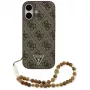 Guess 4G Strap Triangle Logo MagSafe -kotelo iPhone 17 ruskea