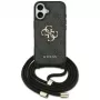 Guess 4G Big Logo Cord Strap Crossbody -kotelo Apple iPhone 17, musta
