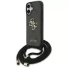 Guess 4G Big Logo Cord Strap Crossbody -kotelo Apple iPhone 17, musta