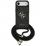 Guess 4G Big Logo Cord Strap Crossbody -kotelo iPhone Air, musta
