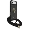 Guess 4G Big Logo Cord Strap Crossbody -kotelo iPhone Air, musta