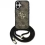 Guess 4G Big Logo Cord Strap Crossbody -kotelo iPhone 17 ruskea