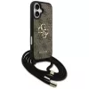 Guess 4G Big Logo Cord Strap Crossbody -kotelo iPhone 17 ruskea