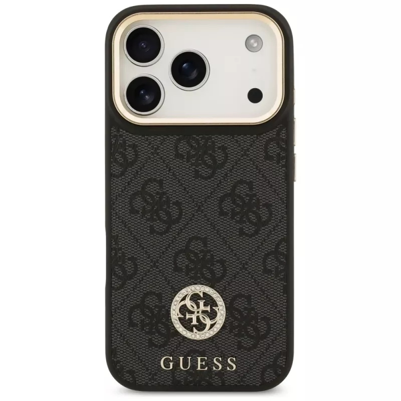 Guess 4G Strass Logo MagSafe -kotelo iPhone 17 Pro:lle (musta)
