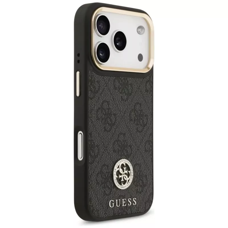 Guess 4G Strass Logo MagSafe -kotelo iPhone 17 Pro:lle (musta)