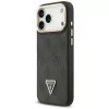 Guess 4G PU Triangle Logo & Stand Camera Magsafe -kotelo iPhone 17 Pro Max:lle, musta