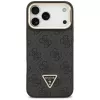 Guess 4G PU Triangle Logo & Stand Camera Magsafe -kotelo iPhone 17 Pro Max:lle, musta