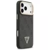 Guess 4G PU Triangle Logo & Stand Camera Magsafe -kotelo iPhone 17 Pro Max:lle, musta