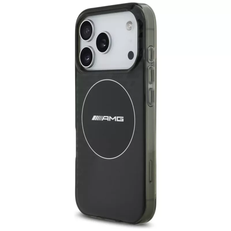 Mercedes AMG kaksikerroksinen läpinäkyvä Smoked MagSafe -suojakuori iPhone 17 Pro, musta