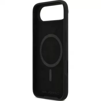 KARL LAGERFELD silikoninen Karl & Choupette Ring MagSafe -kotelo Apple iPhone Airille - musta
