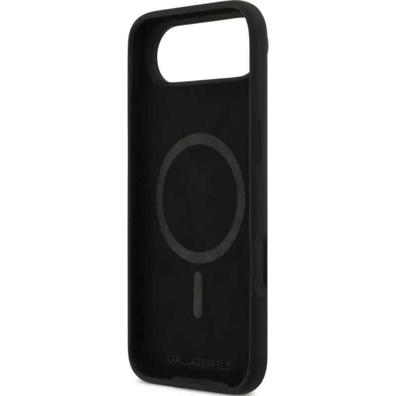 KARL LAGERFELD silikoninen Karl & Choupette Ring MagSafe -kotelo Apple iPhone Airille - musta