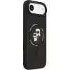 KARL LAGERFELD silikoninen Karl & Choupette Ring MagSafe -kotelo Apple iPhone Airille - musta