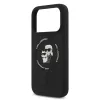 KARL LAGERFELD silikoninen Karl & Choupette Ring MagSafe -kotelo Apple iPhone 17 Prolle, musta