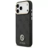 Guess 4G Strass Logo & Big Strap Metal Buttons MagSafe -kotelo iPhone 17 Pro Maxille, musta