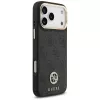 Guess 4G Strass Logo & Big Strap Metal Buttons MagSafe -kotelo iPhone 17 Pro Maxille, musta