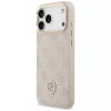 Guess 4G Strass Logo & Big Strap Metal Buttons MagSafe -kotelo Apple iPhone 17 Pro Maxille, pinkki