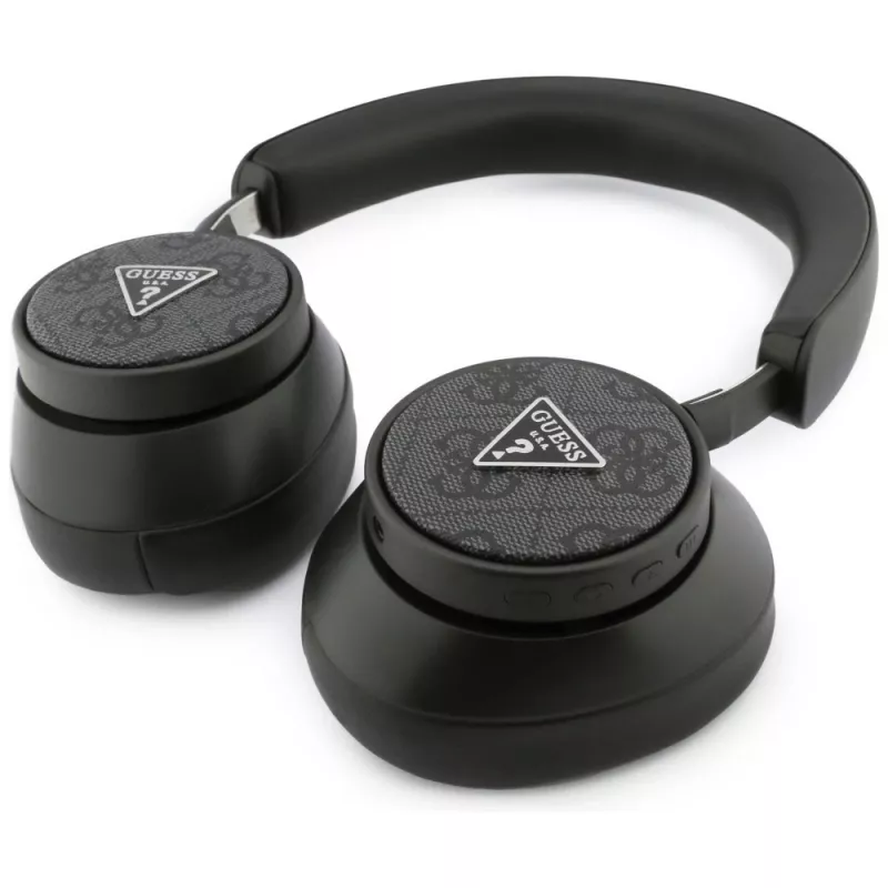 Guess 4G Triangle Logo langattomat over-ear-kuulokkeet Bluetooth 5.4 ENC, musta