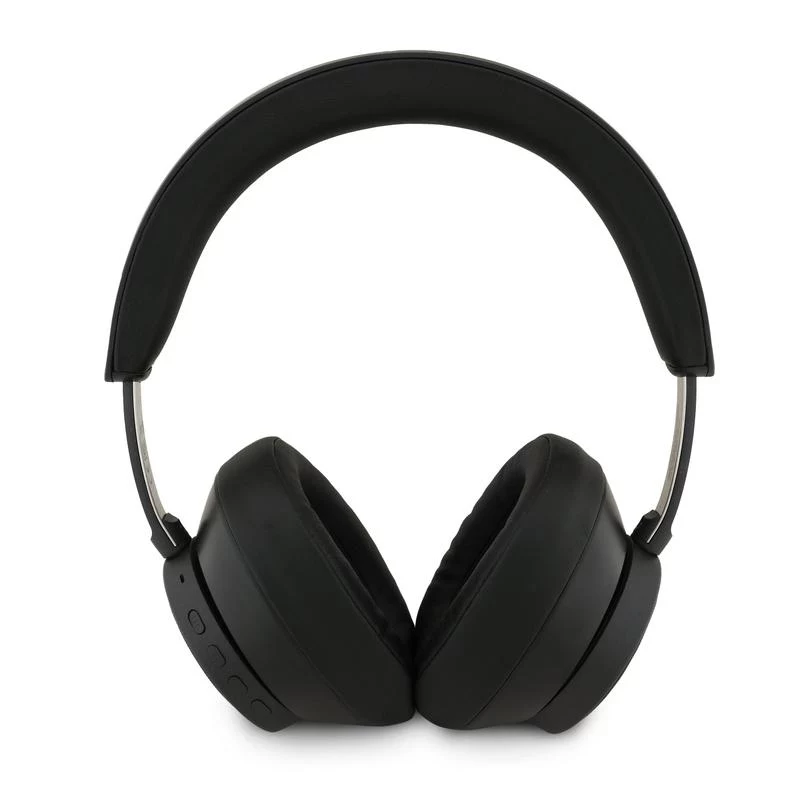 Guess Bluetooth over-ear-kuulokkeet ENC Saffiano Triangle Logo, musta