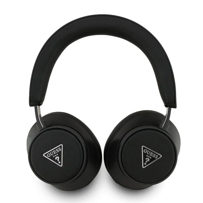 Guess Bluetooth over-ear-kuulokkeet ENC Saffiano Triangle Logo, musta