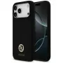 Guess Silicone Logo Strass 4G MagSafe -kotelo iPhone 17 Pro Maxille, musta