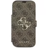 Guess Book 4G Metal Logo -kotelo Apple iPhone 17 Prolle, ruskea