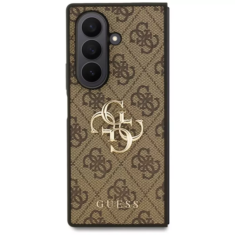 Guess Big 4G Logo Classic -kotelo Samsung Galaxy Z Fold7:lle, ruskea