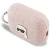 KARL LAGERFELD Monogram Karl Head -kotelo AirPods Pro 3:lle, pinkki