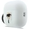 KARL LAGERFELD Silicone Karl Head 3D -kotelo AirPods Pro 3:lle, valkoinen
