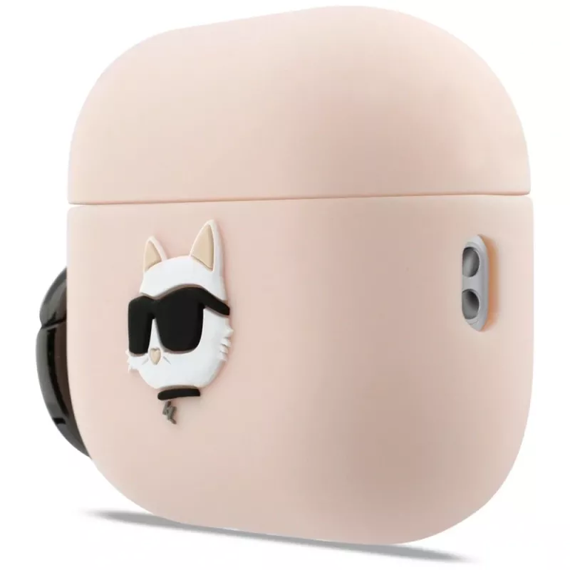 Karl Lagerfeld silikoni Choupette Head 3D -kotelo AirPods Pro 3, roosa