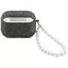 Guess Glitter Pearl Strap -kotelo AirPods Pro 3, khaki
