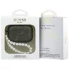 Guess Glitter Pearl Strap -kotelo AirPods Pro 3, khaki