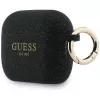 Guess silikoni Glitter Ring -kotelo AirPods Pro 3, musta
