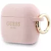 Guess silikoni Glitter Ring -kotelo AirPods Pro 3, roosa