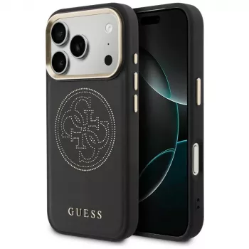 Guess Perforated 4G MagSafe -kotelo iPhone 17 Pro:lle, musta