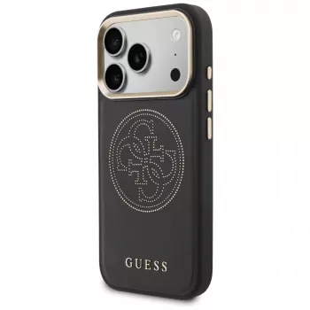 Guess Perforated 4G MagSafe -kotelo iPhone 17 Pro:lle, musta