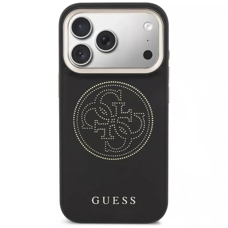 Guess Perforated 4G MagSafe -kotelo iPhone 17 Pro Max:lle, musta
