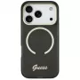 Guess IML Script Metal MagSafe -kotelo Apple iPhone 17:lle, musta