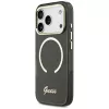 Guess IML Script Metal MagSafe -kotelo iPhone 17 Pro:lle, musta