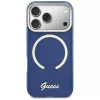 Guess IML Script Metal MagSafe -kotelo iPhone 17 Pro:lle, sininen