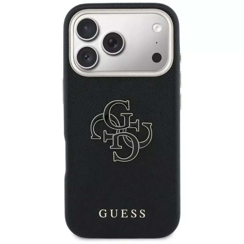 Guess FW Resin Logo -takakansi Apple iPhone 17 Pro:lle, musta