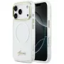 Guess IML Gradient Script Metal MagSafe -kotelo iPhone 17 Pro Max:lle, valkoinen