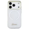 Guess IML Gradient Script Metal MagSafe -kotelo iPhone 17 Pro Max:lle, valkoinen