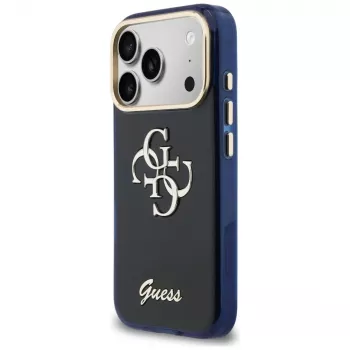 Guess IML 4G Script Metal -kotelo Apple iPhone 17 Pro Max:lle - sininen