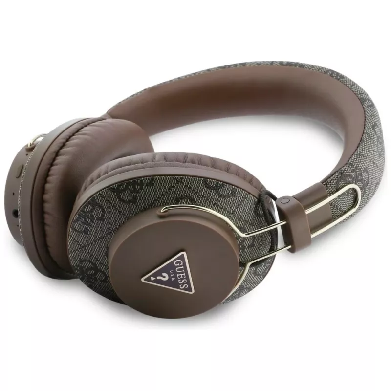 Guess Triangle Logo -Bluetooth-korvakuulokkeet ENC:llä, ruskea