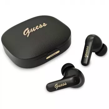 Guess Script Metal -nappikuulokkeet TWS, musta