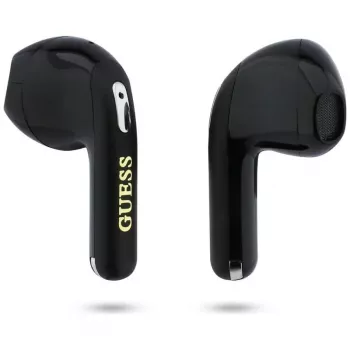 Guess Gold Line Triangle -nappikuulokkeet TWS Bluetooth latauskotelolla (musta)