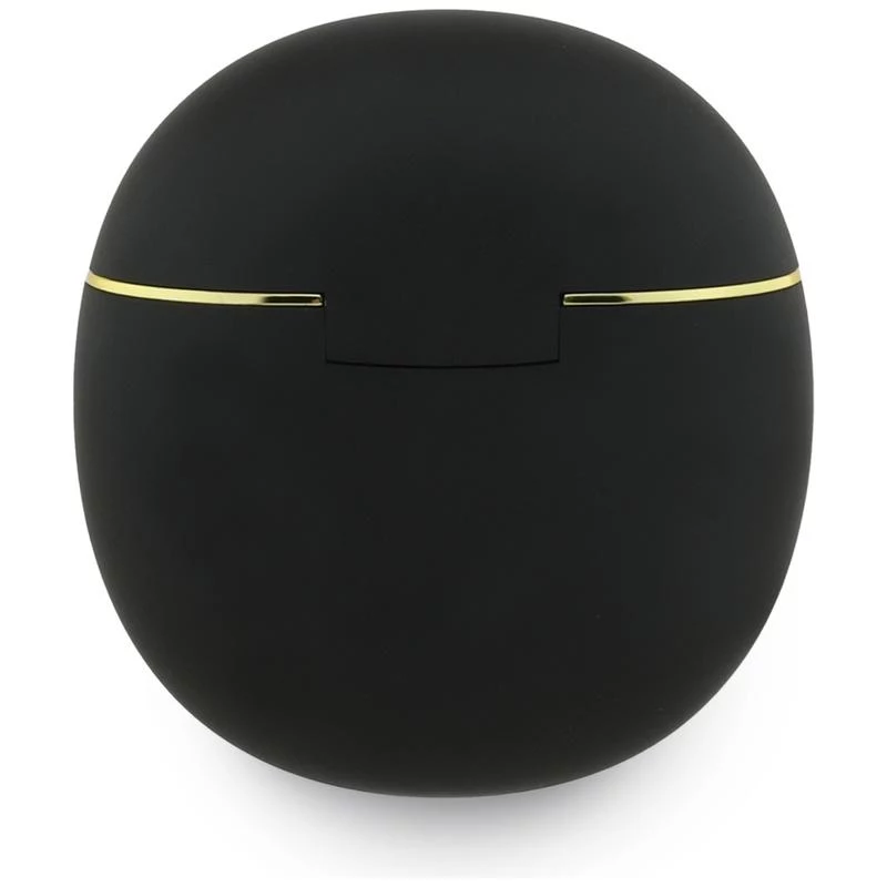 Guess Gold Line Triangle -nappikuulokkeet TWS Bluetooth latauskotelolla (musta)