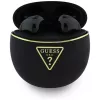 Guess Gold Line Triangle -nappikuulokkeet TWS Bluetooth latauskotelolla (musta)